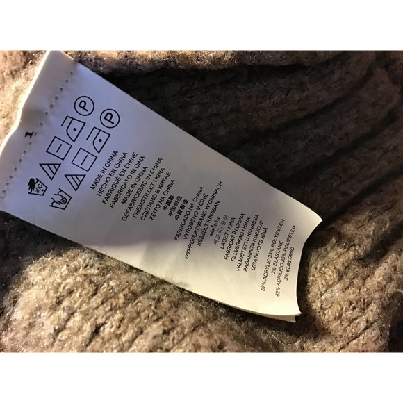 Michael Kors Oatmeal Cable Knit Cowl Neck Sweater Women's Size S - Picture 4 of 4